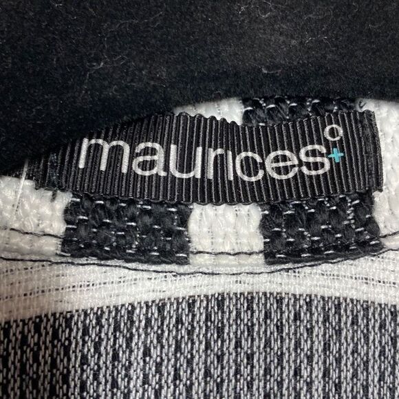 Maurices Black & White Striped Moto Jacket Size XL NEW - Picture 6 of 9